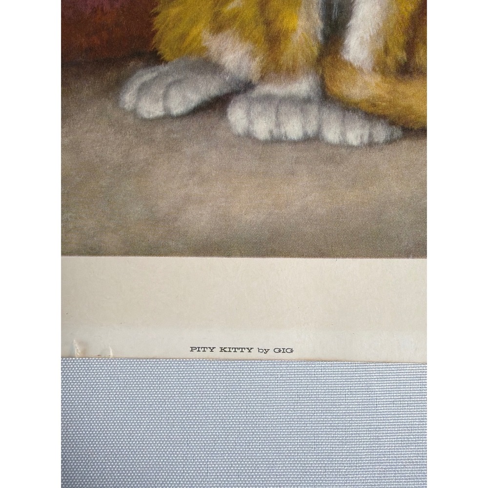 Vintage Pitty Kitty &
 Print by Gig Donald Art 1960s Anthropomorphic - Picture 8 of 11
